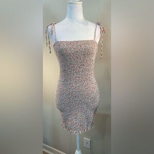 SHEIN Colorful Smocked Mini Dress